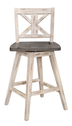 Amsonia 2 Distressed Gray/White Counter Height Chairs