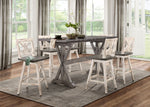 Amsonia Distressed Gray Wood Counter Height Table