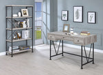 Analiese Grey Driftwood Wood/Black Metal Bookcase