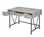 Analiese Grey Driftwood Wood/Black Metal Writing Desk