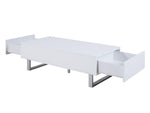 Antelmo Contemporary High Glossy White Wood Coffee Table