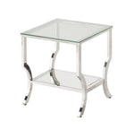 Saide 3-Pc Clear Glass/Chrome Finish Coffee Table Set