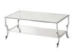 Saide 3-Pc Clear Glass/Chrome Finish Coffee Table Set