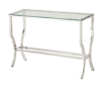 Saide 3-Pc Clear Glass/Chrome Finish Coffee Table Set