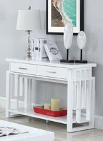 Apolonia High Glossy White Wood Sofa Table