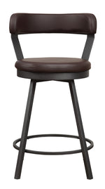 Appert 2 Brown Vinyl/Dark Gray Counter Height Chairs