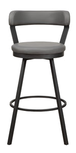 Appert 2 Gray Vinyl/Dark Gray Pub Chairs