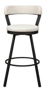 Appert 2 White Vinyl/Dark Gray Pub Chairs