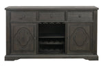 Arasina Distressed Dark Pewter Wood Finish Server