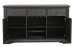 Arasina Distressed Dark Pewter Wood Finish Server