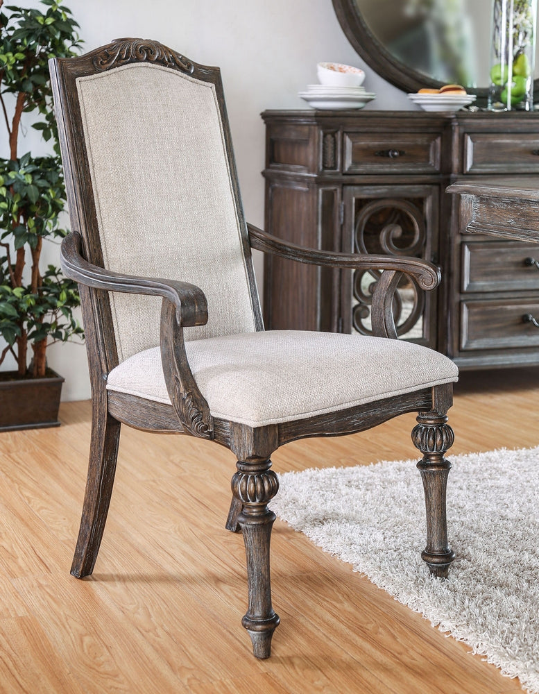 Arcadia 2 Rustic Natural Tone/Ivory Arm Chairs