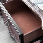 Arcturus Brown Cherry Marble/Wood Dresser