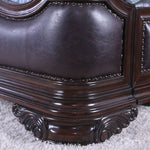 Arcturus Brown Leatherette/Wood Queen Bed