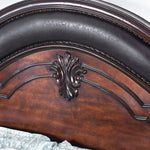 Arcturus Brown Leatherette/Wood Queen Bed