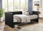 Arin Black Vinyl Twin Daybed