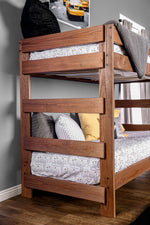 Arlette Mahogany Wood Twin/Twin Bunk Bed