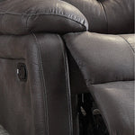 Ashe Gray Polished Microfiber Manual Recliner