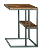 Forestmin Natural Wood/Black Metal Accent Table