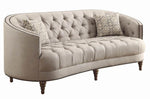 Avonlea Grey Fabric Sofa with Accent Pillows