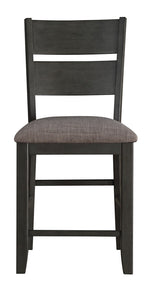 Baresford 2 Gray Fabric/Wood Counter Height Chairs