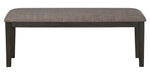 Baresford Gray Fabric/Wood Dining Bench