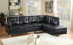 Barrington 2-Pc Black Bi-Cast Vinyl RAF Sectional Sofa