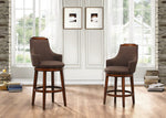 Bayshore 2 Chocolate Swivel Counter Height Chairs