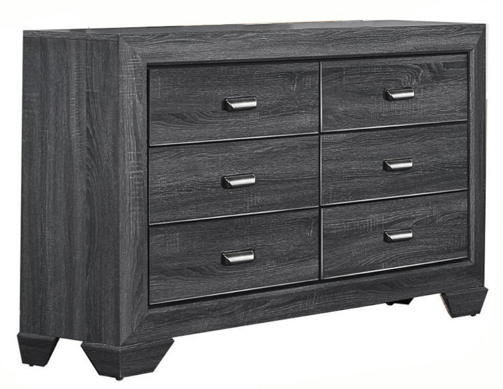 Beechnut Gray Wood 6-Drawer Dresser