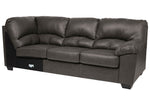 Aberton 3-Pc Gray LAF Sectional Sofa (Oversized)