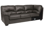 Aberton 3-Pc Gray RAF Sectional Sofa (Oversized)