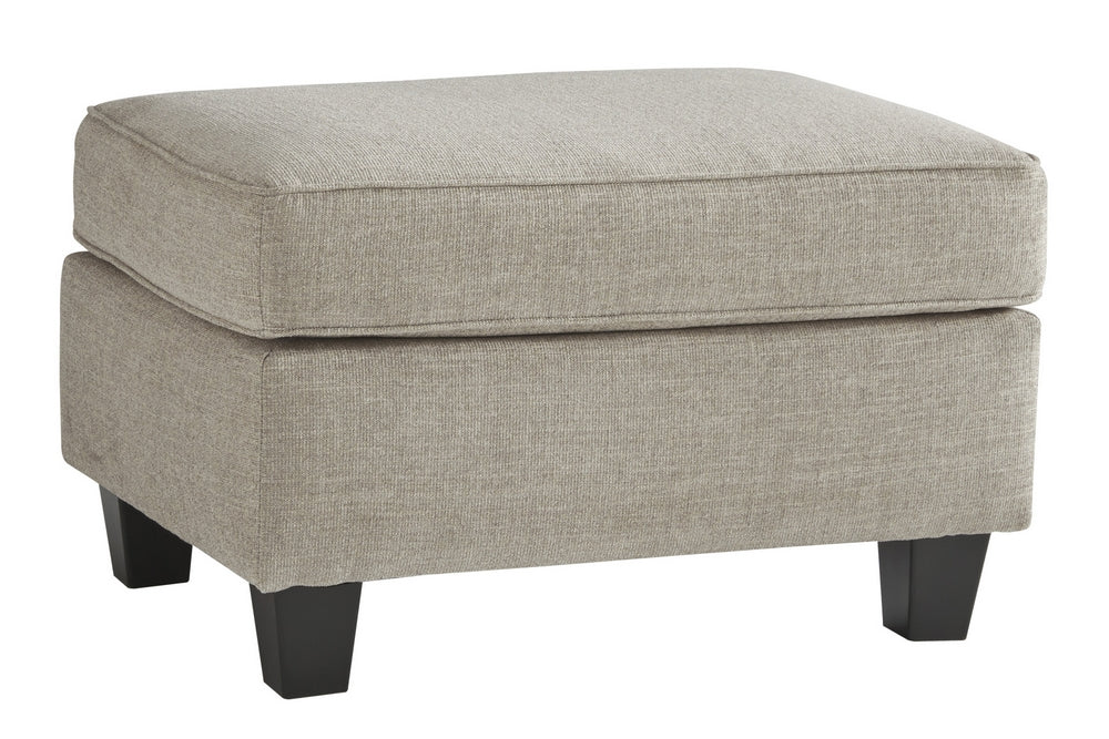 Abney Driftwood Fabric Ottoman