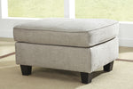 Abney Driftwood Fabric Ottoman