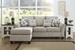 Abney Driftwood Fabric Sectional Sofa with Queen Sleeper (Oversized)