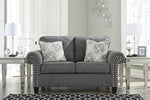 Agleno Charcoal Fabric Loveseat