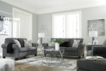 Agleno Charcoal Fabric Sofa (Oversized)