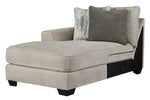 Ardsley 3-Pc Pewter Fabric LAF Sectional Sofa