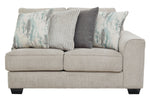 Ardsley 3-Pc Pewter Fabric LAF Sectional Sofa