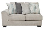 Ardsley 3-Pc Pewter Fabric RAF Sectional Sofa