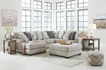 Ardsley 4-Pc Pewter Fabric LAF Sectional Sofa