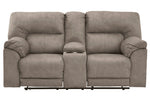 Cavalcade Slate Double Manual Recliner Loveseat