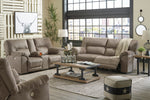 Cavalcade Slate Double Power Recliner Loveseat