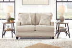 Claredon Contemporary Linen Fabric Loveseat