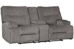 Coombs Charcoal Fabric Manual Recliner Loveseat