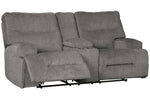 Coombs Charcoal Fabric Manual Recliner Loveseat