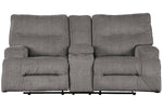 Coombs Charcoal Fabric Manual Recliner Loveseat