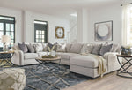 Dellara 5-Pc Chalk Fabric Sectional Sofa with RAF Chaise