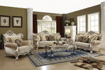 Bently Light Gold Fabric Wingback Style Loveseat