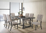 Bernard Weathered Gray Oak Wood Dining Table