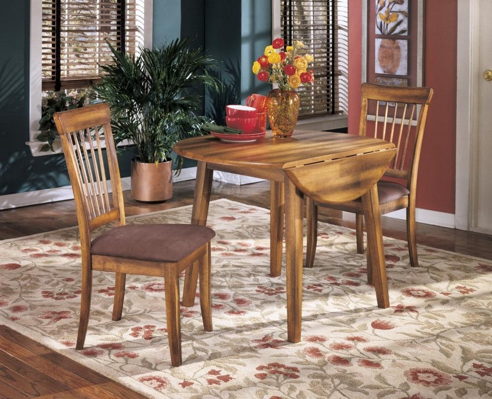 Berringer 3-Pc Rustic Brown Wood Dining Table Set