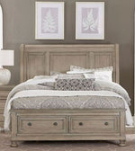 Bethel Wire Brushed Wood Platform Queen Bed